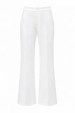 Witte tweedelige strapless dubbelrijzige slim fit damespakken