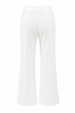 Witte tweedelige strapless dubbelrijzige slim fit damespakken