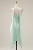Mint strapless bodycon korset Homecoming jurk met split