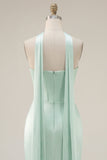 Mint strapless bodycon korset Homecoming jurk met split