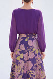 Groene A-lijn bateau hals 2-delige Jacquard bloemenjurk Mother Of the Bride Jurk
