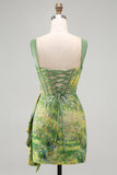 Blush bodycon halter hals korset met kant op de rug gerimpelde homecoming jurk met sjerp