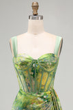 Blush bodycon halter hals korset met kant op de rug gerimpelde homecoming jurk met sjerp
