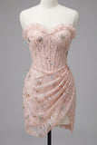 Groene sweetheart gerimpelde korset, bodycon gerimpelde kant omhoog Homecoming jurk