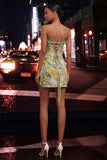 Groene sweetheart gerimpelde korset, bodycon gerimpelde kant omhoog Homecoming jurk