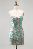 Lake Blue Sweetheart korset Jacquard Veter Thuis Thuis Jurk met franjes
