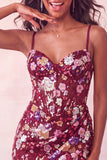 Roze korset Bodycon gerimpelde korte homecomingjurk met pailletten