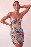 Roze Sweetheart Bodycon pailletten Homecoming jurk met veter op de rug