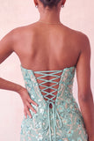 Roze Sweetheart Bodycon pailletten Homecoming jurk met veter op de rug