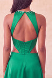 Zwarte A-lijn korset korte homecomingjurk