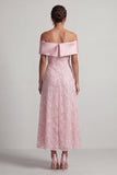 A-lijn rode midi Mother of the Bride jurk met pailletten