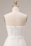 Strapless bloemen bodycon Kleine witte jurk met sjerp