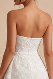 Strapless bloemen bodycon Kleine witte jurk met sjerp