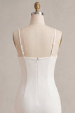 Bodycon korset Spaghetti bandjes gerimpeld Klein Wit Jurkje