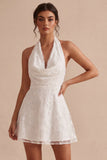 A-lijn halter hals bloemenjurk Little White Jurk