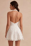 A-lijn halter hals bloemenjurk Little White Jurk