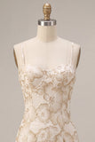 Ivoor Bodycon Spaghetti Straps Bloemen Jacquard Mini Jurk