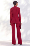 Vintage Acacia Fitted Inkepte Revers Lange Mouwen Damespakken