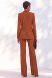 Vintage Acacia Fitted Inkepte Revers Lange Mouwen Damespakken