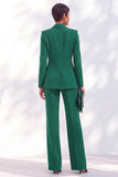 Vintage Acacia Fitted Inkepte Revers Lange Mouwen Damespakken