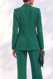 Vintage Acacia Fitted Inkepte Revers Lange Mouwen Damespakken