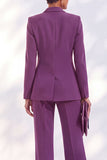 Vintage Acacia Fitted Inkepte Revers Lange Mouwen Damespakken