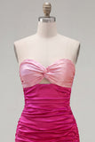 Rood Oranje Sweetheart Gerimpelde Keyhole Bodycon Korte Homecoming Jurk