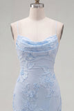 Gele Bodycon gerimpelde spaghettibandjes bloemenborduursel Homecoming Dress