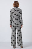 Peak revers 2-delige zwart-wit eenknops galapakken met één knop