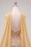 Gouden strapless pailletten bodycon korte homecomingjurk met split