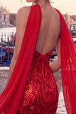Gouden strapless pailletten bodycon korte homecomingjurk met split
