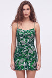 Blauwe bodycon spaghettibandjes met pailletten versierde homecoming-jurk met veter op de rug
