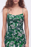 Blauwe bodycon spaghettibandjes met pailletten versierde homecoming-jurk met veter op de rug