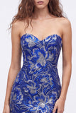 Strapless groene bodycon pailletten korte homecomingjurk met veter op de rug