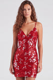 Glittergroene bodycon pailletten spaghettibandjes met veter thuisjurk