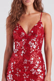 Glittergroene bodycon pailletten spaghettibandjes met veter thuisjurk