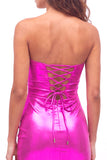 Gouden Sweetheart Bodycon Keyhole Metallic Kant Achterin 80s Homecoming Jurk