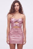 Gouden Sweetheart Bodycon Keyhole Metallic Kant Achterin 80s Homecoming Jurk