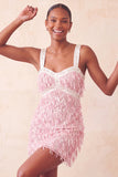 Bruine bodycon pailletten met franjes korte homecomingjurk met parels
