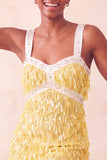 Bruine bodycon pailletten met franjes korte homecomingjurk met parels
