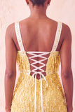 Bruine bodycon pailletten met franjes korte homecomingjurk met parels