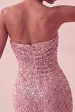 Glinsterende, strapless marineblauwe bodycon korte pailletten homecomingjurk