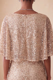 Glinsterende roze bodycon ronde hals pailletten gerimpeld korte homecoming jurk met sjerp