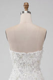 Ivory Sweetheart Short Bodycon Homecoming Jurk met pailletten