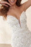 Ivory Sweetheart Short Bodycon Homecoming Jurk met pailletten