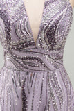 A-Line lila halter hals rugloze korte homecoming jurk met pailletten