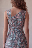 Zwarte Bodycon Bloemen Gerimpelde Korte Homecoming Jurk met Borduurwerk