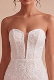Sweetheart White Floral Bodycon Bridal Shower Jurk