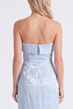 Salie strapless bloemenzeemeermin lange bruidsmeisjesjurk