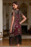 Great Gatsby Party Korte Mouwen Palilett Flapper jurk uit de jaren 1920